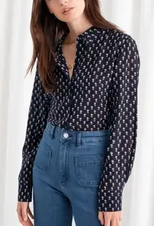 & Other Stories Silk Floral Print blouse