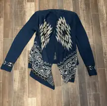 Blu Pepper size small navy and cream cardigan