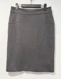 Michael Kors Pencil Skirt Womens 6 Grey Stretch Zip Workwear Career Travel