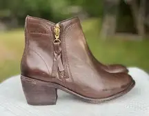 Wolverine Brown Leather Ankle Boots Western Casual Size 6