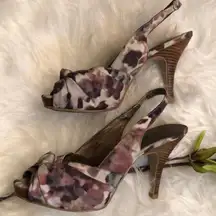 Moda‎ Spana light floral knotted sling back heels