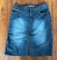Vintage Faded Glory Classic Blue Denim Skirt Size 10