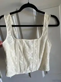 shite corset tank top 