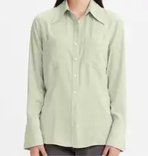 Levis Rilynn Silky Shirt 70s Western Style Pink Long Sleeve Button Up M