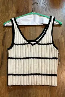 Knit Black And White Tank 