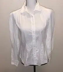 Dockers white Swiss Dot button Down Long sleeve shirt