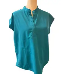 Figs Scrub Top Sleeveless  Women’s Size Med Turquoise Work Medical