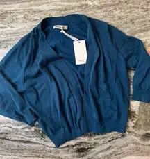 NWT Grace Karin Cardigan Sweater Blue Size Large