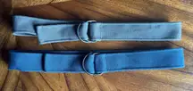 Canvas D‑Ring‎ Belts (Set of 2) Gray Blue Casual Adjustable Size 29