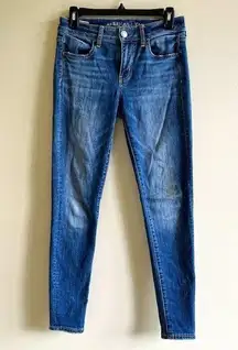 American Eagle Outfitters Mid Waisted‎ Ankle Jegging Jeans Blue Womens Size 4