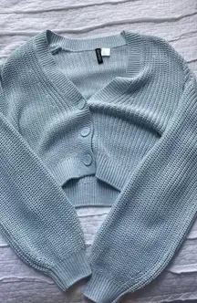 Light Blue Cropped Sweater