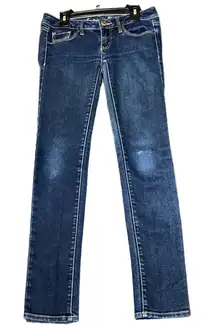 American Eagle Blue Jeans Womens 2 Short‎ Dark Wash Skinny Fit Casual Everyday
