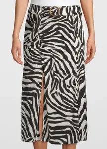 White House Black Market Zebra Animal Print Skirt New