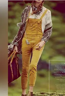 Distressed Corduroy Overalls