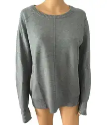 Max & Mia Storm Blue Relaxed Fit Crewneck Pullover Sweater Women’s Size Small