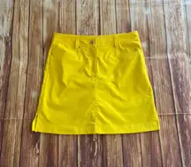 N’vo by Lancot Women's Yellow Skirt Double Layered Shorts Size 4