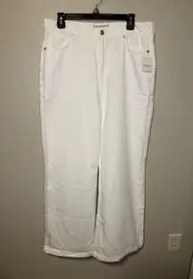 We The Free People Optic White Wide Leg Crop Jeans Womens Size 29 NWT