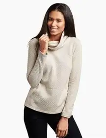 Kuhl Athena Pullover in Dove Long Sleeve Cowl Neck Size Small