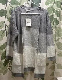 Miracle Gray and Cream Cardigan