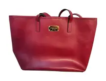 Michael Kors Jet Set Large Saffiano Leather Tote – Deep Red