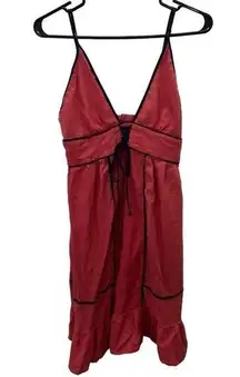 Farm Rio Tank Rusty Red & Navy Baby Doll Dress Size Small