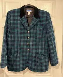 🎄Pendleton DAVIS PLAID WOOL BLAZER