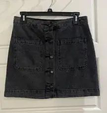 Free People| We the Free Black Denim Skirt. Women’s waist size 27