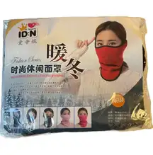 Fleece Black Red Mountaineering Leisure Winter Face Warmer One Size