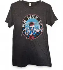 Size small Morgan Wallen tour date shirt grey "We Live It Up Down"
