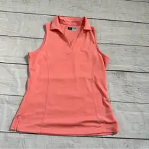 PGA Tour pink size medium collared polo tank top sleeveless shirt