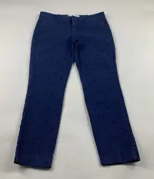 Old Navy Dark Denim Polka Dot Skinny Pixie Cropped Pant 8