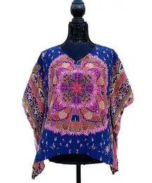 Tolani printed silk tunic top