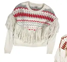 UA Southwestern Sweater with Fringe NEW Size XS