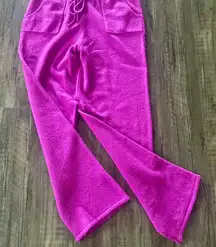 Lilly Pulitzer Ballista Wild Fuschia Sweater Pants High Rise Size Large, Womens