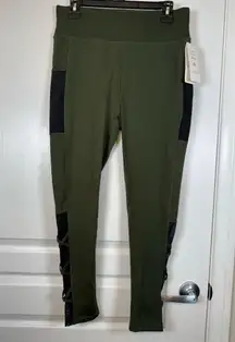 POPFIT Green Athletic Activewear Gym Leggings Size XL NWT