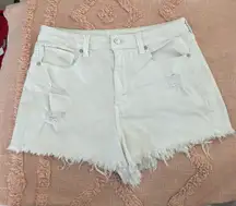 White Denim Mom Shorts