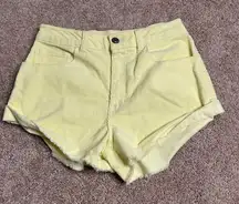 Forever 21‎ Neon Yellow Woven Shorts