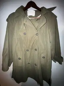 Zara Size XS Green Trenchcoat