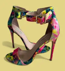 STEVE MADDEN Marlene Multicolor Ankle Strap Heels Sandals Size 8.5