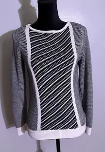 The Limited Black and White Patterned Sweater