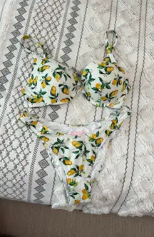 Victorias Secret Lemon Print Bikini