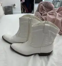 Free People White Cowboy Boots