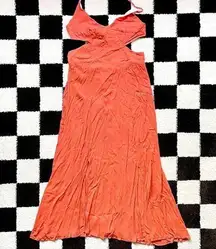 Cupshe Burnt Orange Halter Maxi Dress