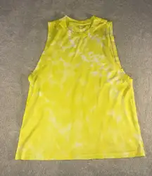 Lululemon Women 6 Yellow‎ White All Yours Tank Top Tie Dye Loose Fit Stretch