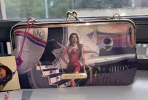 Nicole Lee Multicolor Wallet Vibrant Airplane, Private Jet, Travel Design