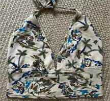 Vintage 90’s Doc Marten’s Tropical Halter Crop Top Small Tiki Triangle