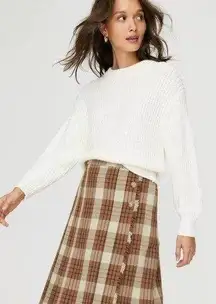 Aritzia Wilfred Essential Chenille Sweater in Avorio ( Cream ) Size Small