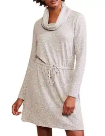 Lou & Grey for LOFT Cowl-Neck Drawstring Dress