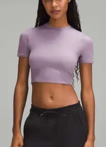 Lululemon Wundermost Ultra-Soft Nulu Crewneck Cropped T-Shirt