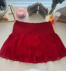 Red mini skirt